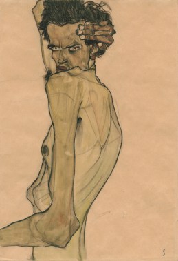 9.-Egon-Schiele-Self-Portrait-with-Arm-Twisted-above-Head-1910